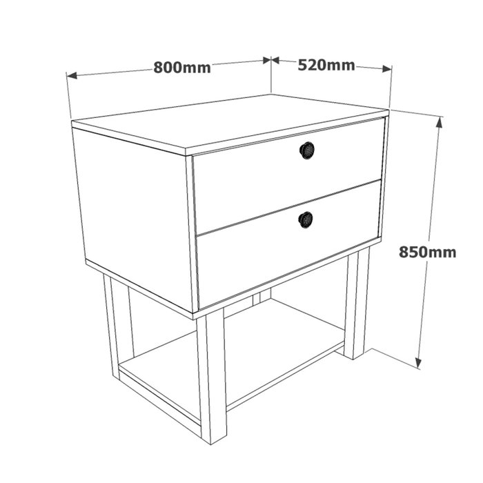Hanah Home Cajón Mn03-Ba Nogal y Antracita Hanah Home Cajón Mn03-Ba Nogal y Antracita